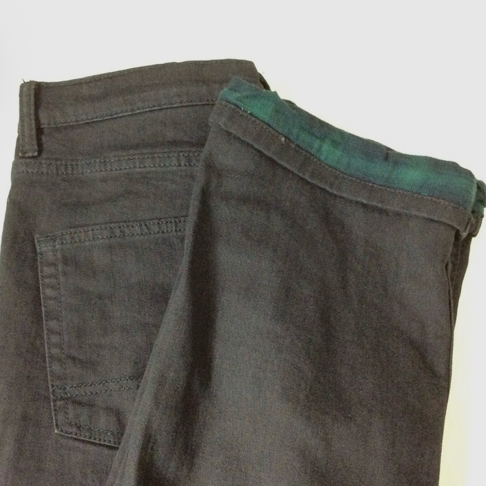 Cat & Jack Black Jeans Flannel Lined Jeans Boys Size 10 Husky
